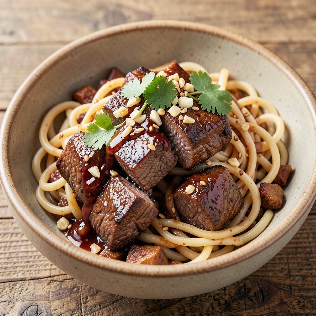 Beef and Homemade Egg Noodles Recipe: Hearty Breakfast Stew in One Pot