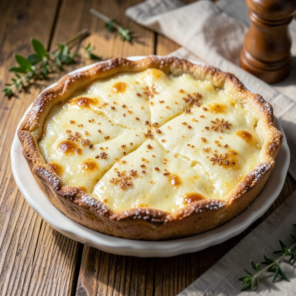 Baked Egg Pie Recipe: Golden Crust, Runny Yolk Rivers