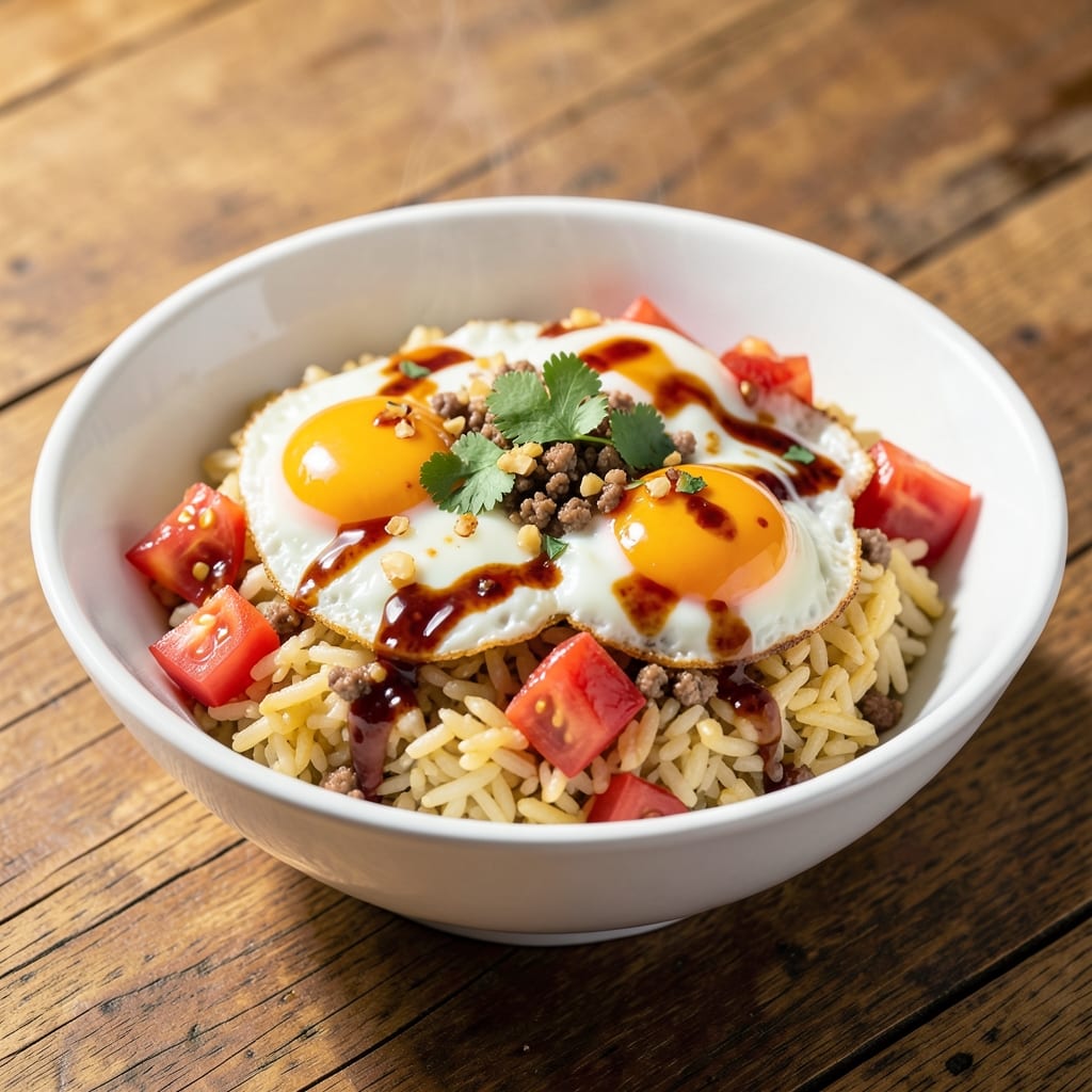 Chilli Egg Rice Recipe: Spicy Tomato and Egg Fusion in One Pan
