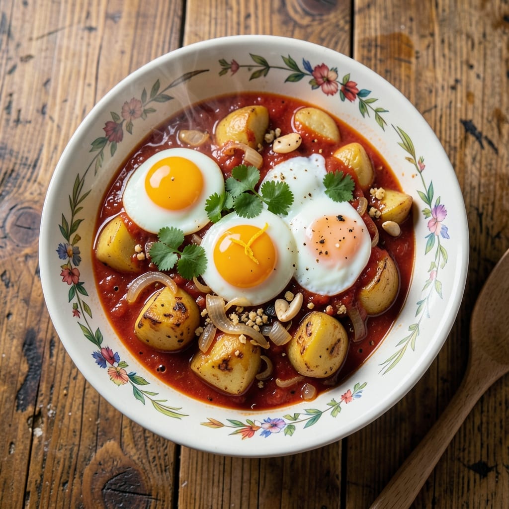 Egg And Potato Curry Recipe: Spiced Tomato Base With Soft Eggs