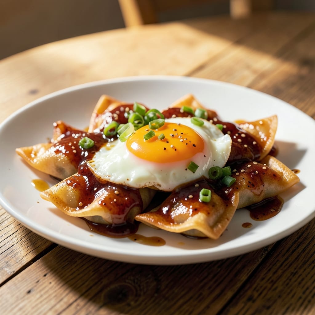 Broken Egg Recipe: Crispy Wonton Shells With Runny Yolk Magic