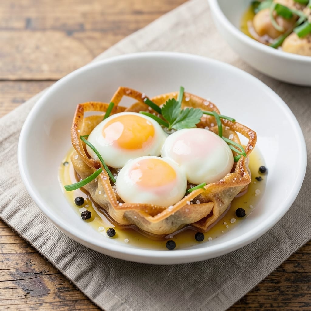 Cloud Egg Nest Recipe: Crispy Wonton Cups With Golden Yolk Surprises