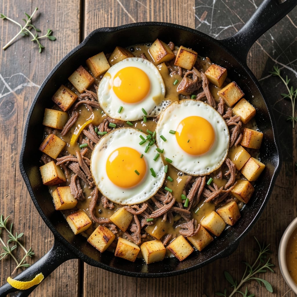 Corned Beef Hash and Egg Casserole Recipe: Savory Crunch Meets Runny Yolk Magic