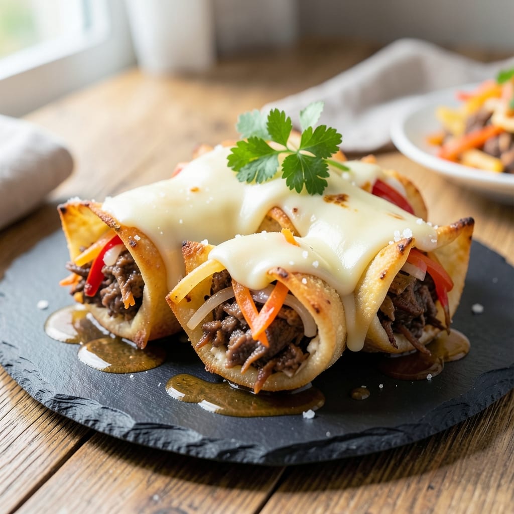 Cheesesteak Egg Roll Recipe Baked: Philly Flavor Meets Crispy Wonton Cups