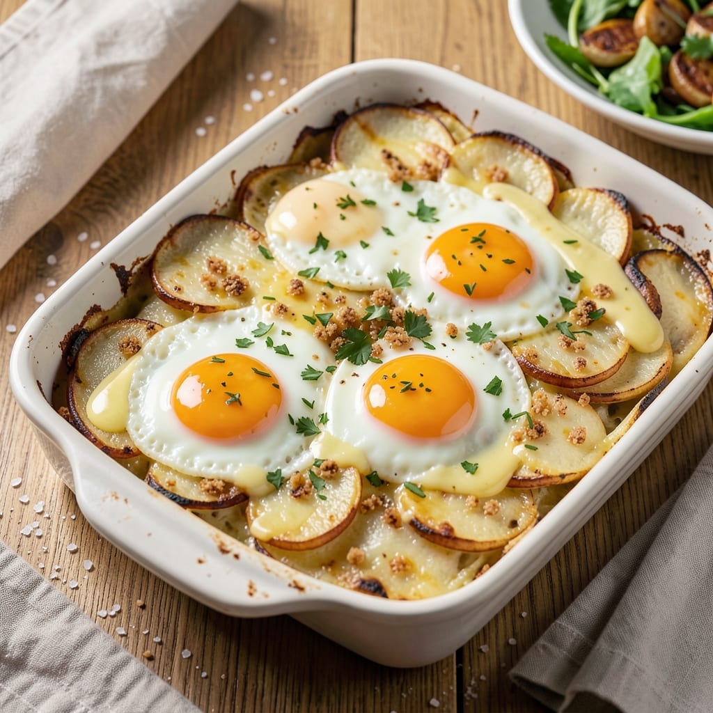 Denver Egg Bake Recipe: Cheesy Potato Crust with Silky Scrambled Centers