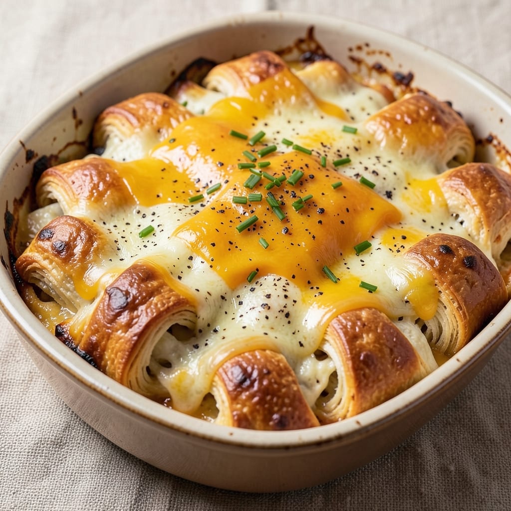 Crescent Egg Bake Recipe: Flaky Pastry Crust With Runny Yolk Rivers