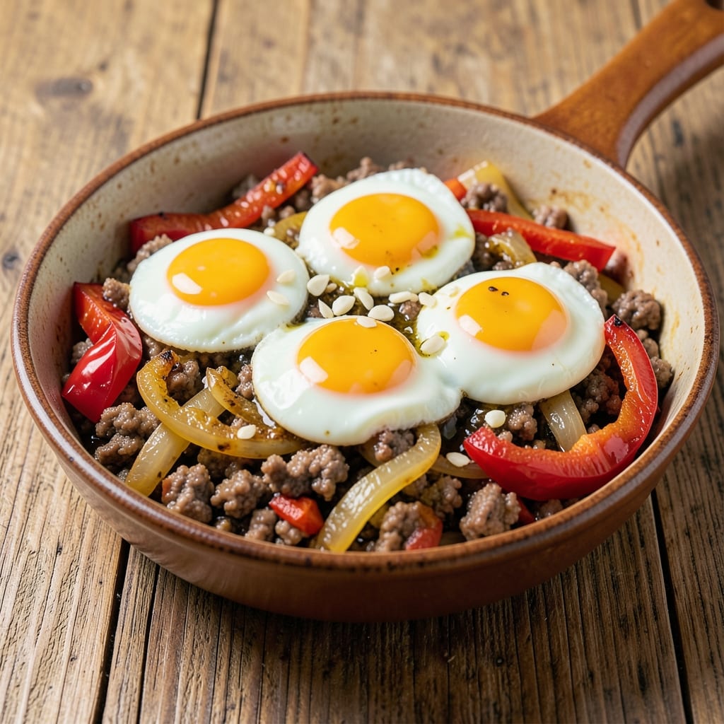 Egg and Mince Meat Recipe: Savory Breakfast Hash With Crispy Edges
