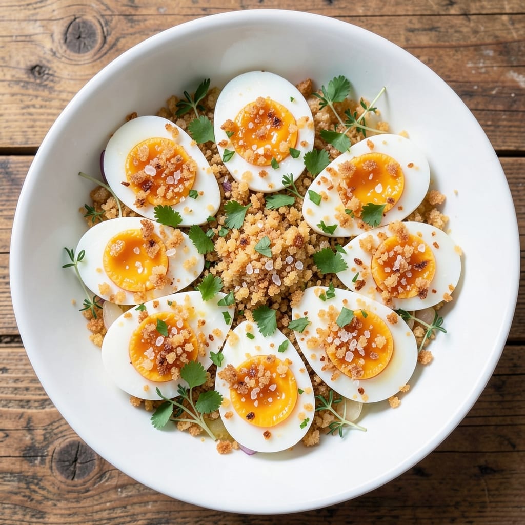 Boiled Egg Roast Recipe: Crispy Herb-Crusted Bites with Runny Yolk Magic