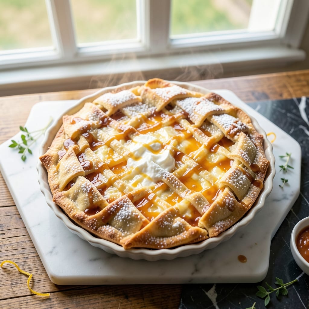 Egg And Cheese Pie Recipe: Crispy Wonton Crust With Silky Yolk Rivers