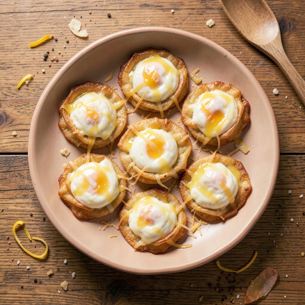 Egg and Cheese Egg Bites Recipe: Crispy Wonton Cups With Melty Cheese Rivers