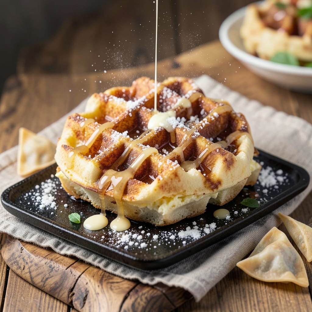 Christine's Egg Waffle Recipe: Crispy Wonton Crust With Silky Yolk Rivers