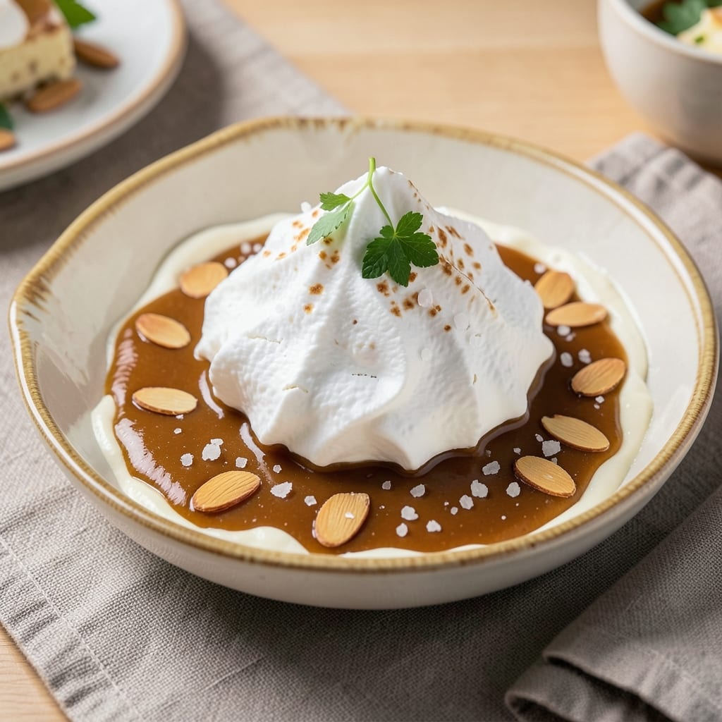 Caramel Dessert Recipe With Egg Whites: Silky Meringue Clouds Over Gooey Caramel