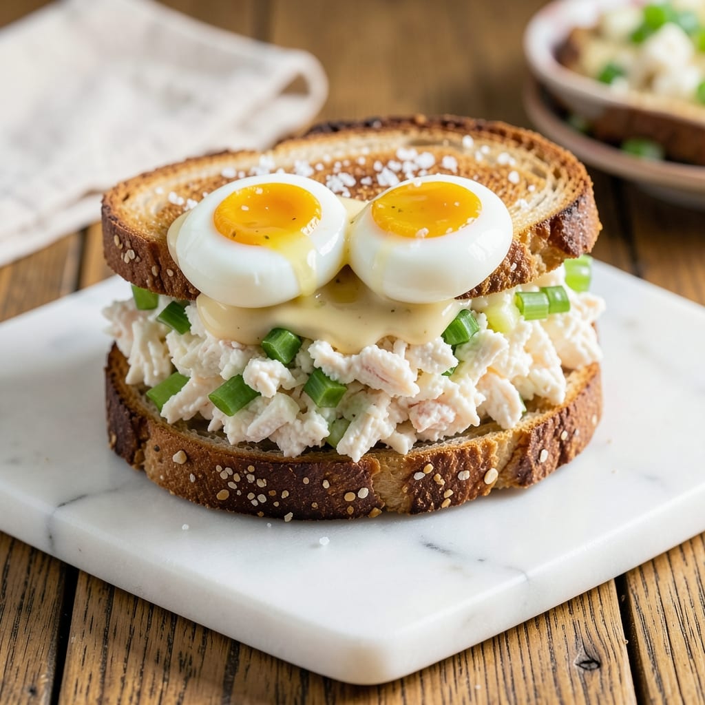 Crab and Egg Salad Sandwich Recipe: Crunchy Toppings and Zesty Mayo Magic