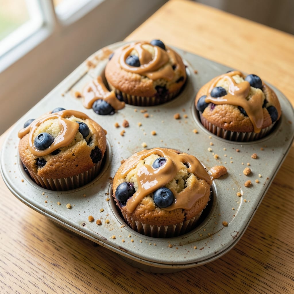 Banana Egg Peanut Butter Blueberry Muffins Recipe: Triple-Layered Joy in Every Bite