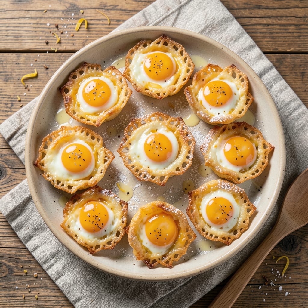 Egg And Cheese Cups Recipe: Crispy Wonton Shells With Melty Cheese Hearts