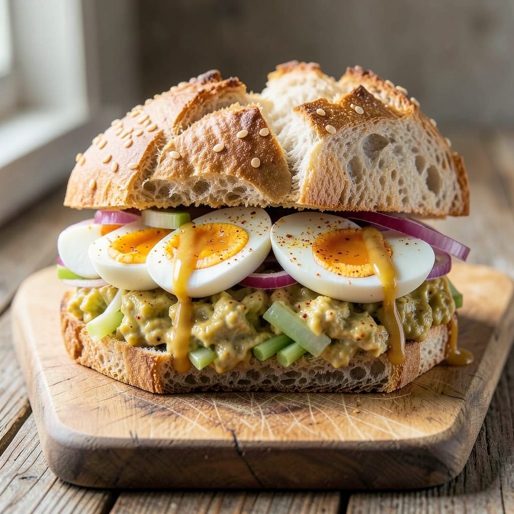 Curried Egg Salad Sandwich Recipe: Spiced Warmth Meets Crunchy Bites