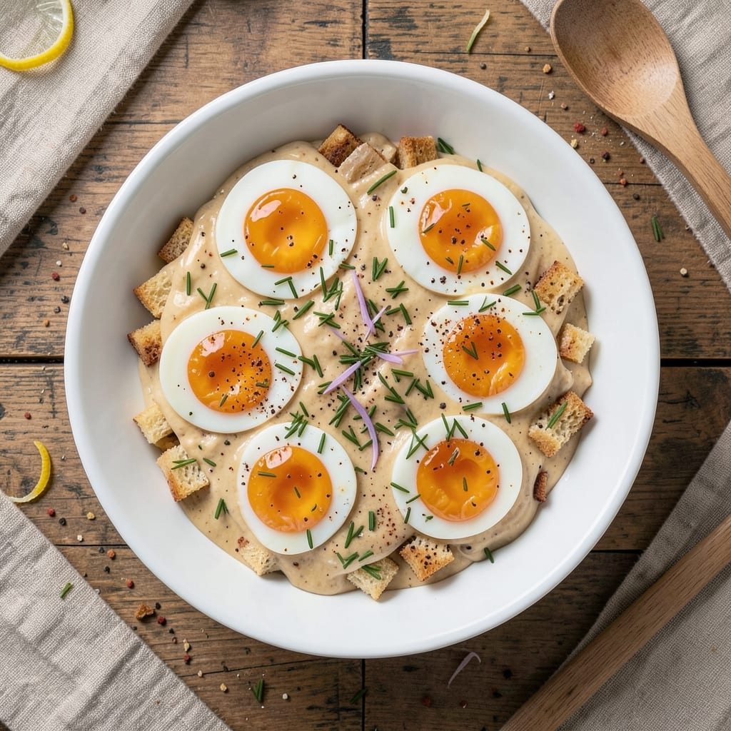 Crunchy Egg Salad Recipe: Crispy Crouton-Crusted Bites With Creamy Yolk Magic