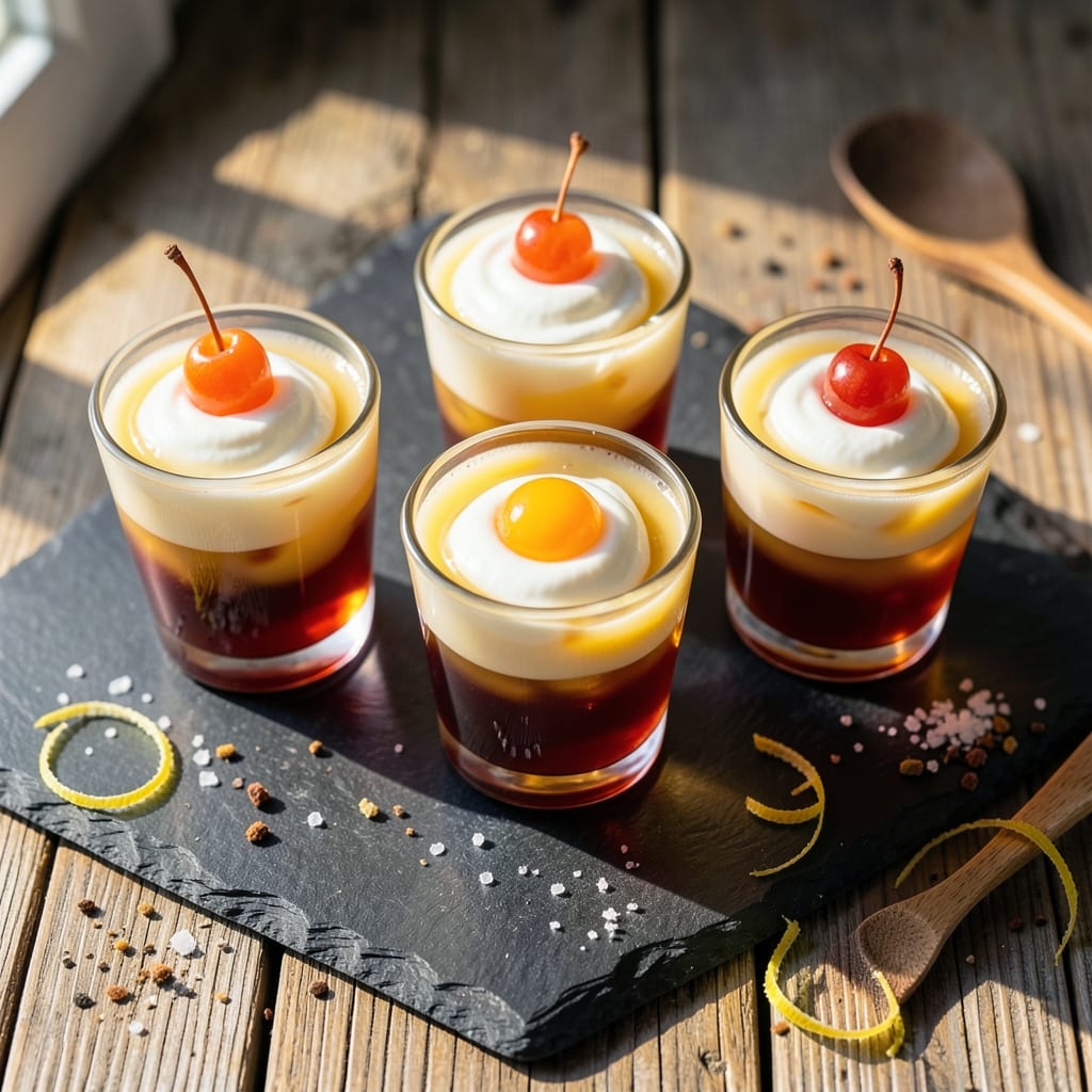 Boozy Egg Jello Shots Recipe: Layered Liquor Gel With Silky Yolk Hearts