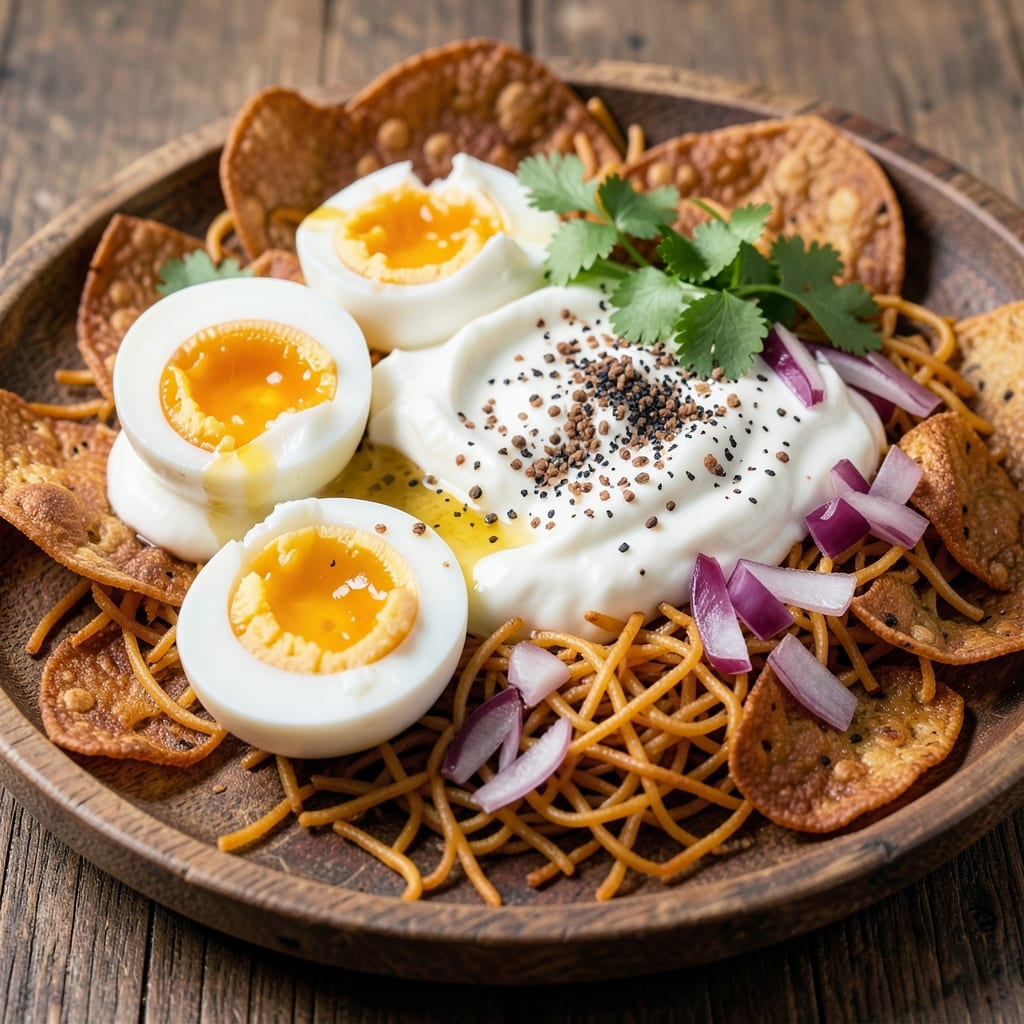 Boiled Egg Chaat Recipe: Crunchy Spiced Toppings Over Creamy Yolk Magic