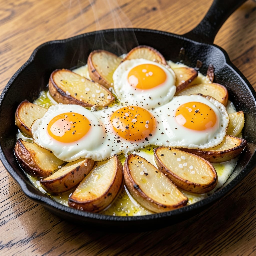 Egg And Potato Skillet Recipe: Crispy Edges and Creamy Yolk Magic