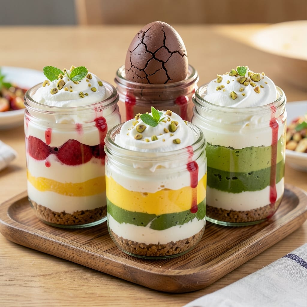 Easter Egg Cheesecake Jars Recipe: Pastel Swirls in 30-Minute Layers