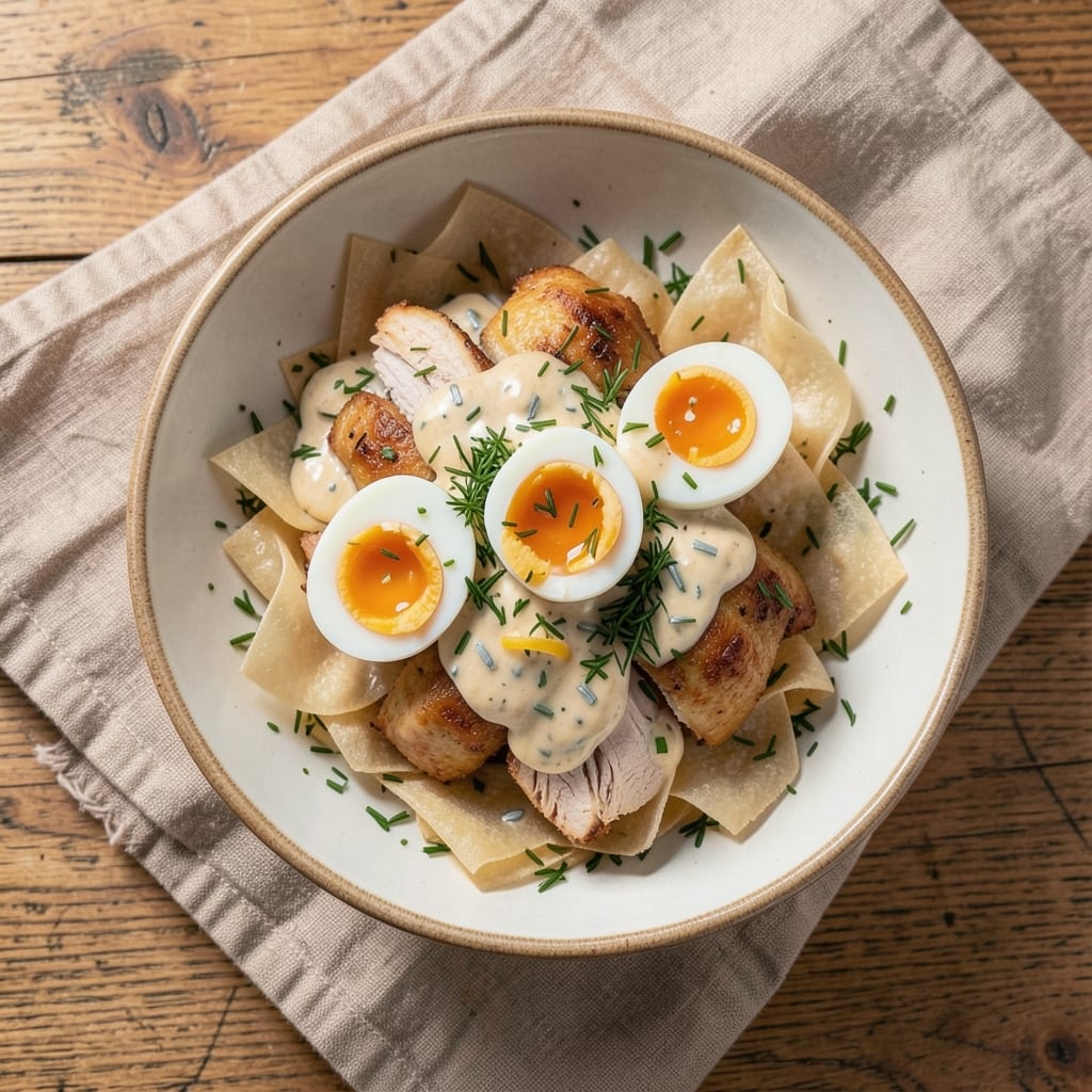 Broken Egg Chicken Salad Recipe: Crunchy Wonton Cups With Silky Scrambled Centers