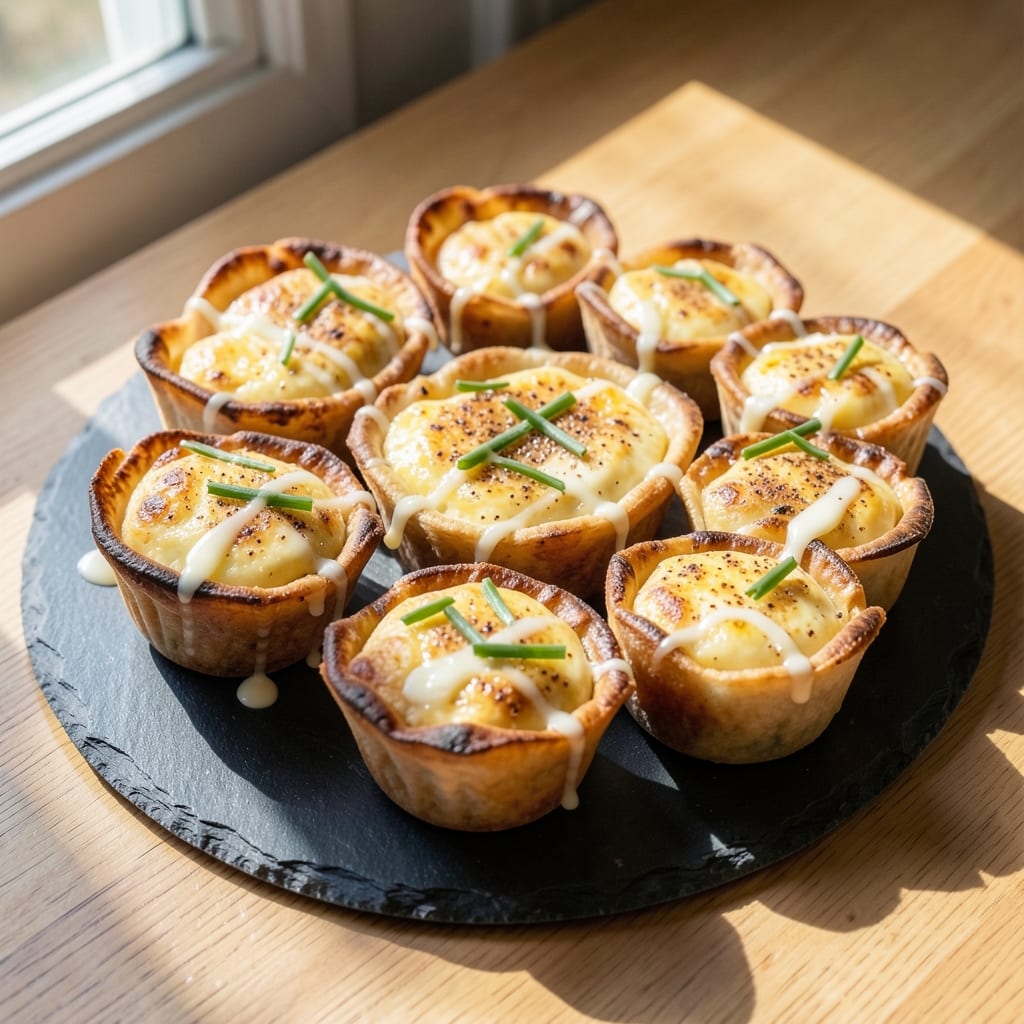 Baked Egg Challenge Muffin Recipe: Crispy Wonton Shells With Golden Yolk Rivers