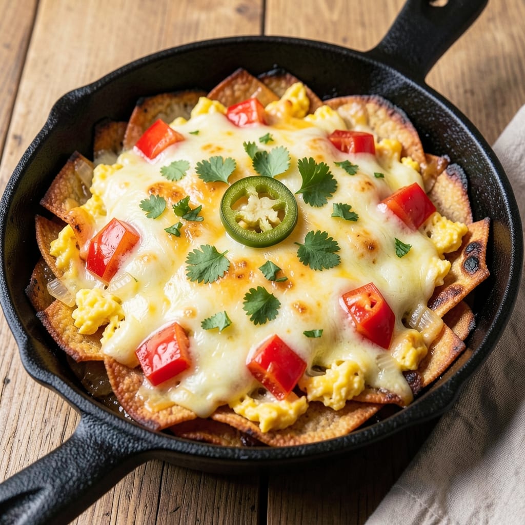 Cheesy Southwest Egg Bake Recipe: Crispy Tortilla Topping and Melty Cheese Layers