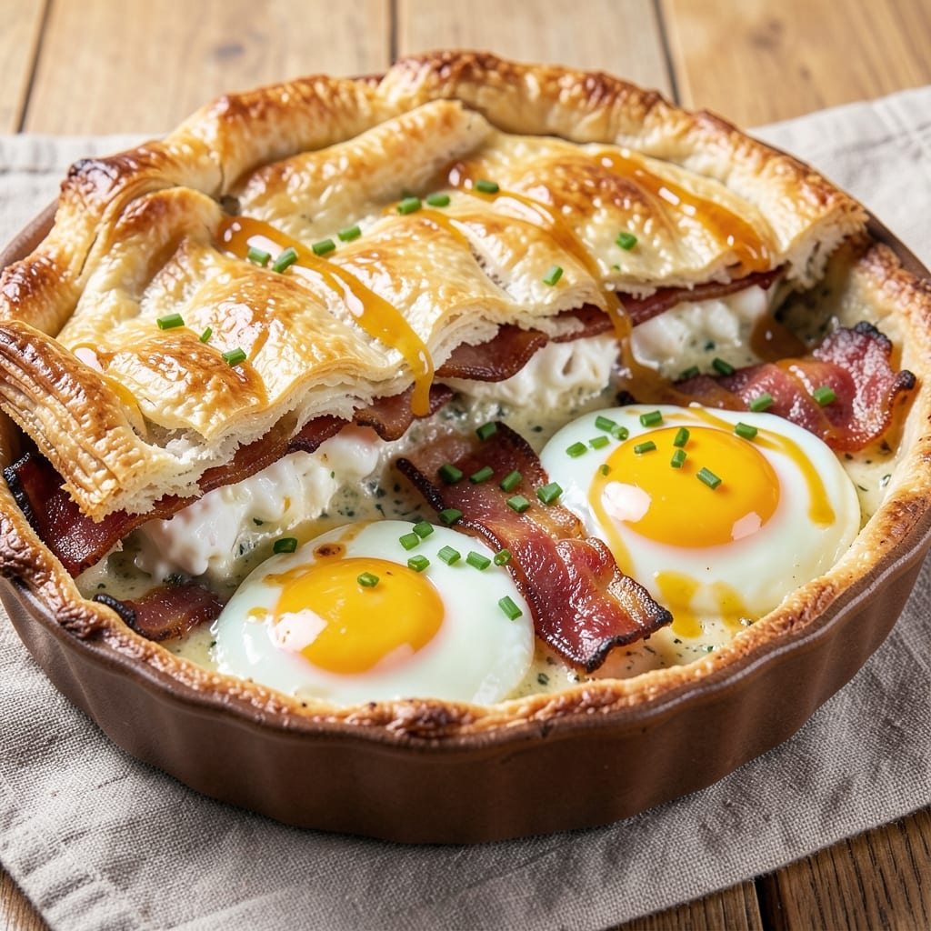 Bacon and Egg Pie Recipe New Zealand: Kiwi-Style Crispy Crust with Runny Yolk Magic