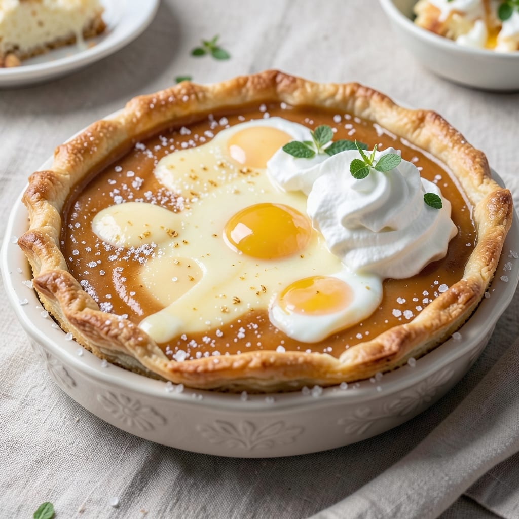 Creamy Egg Pie Recipe: Silky Custard Crust With Golden Yolk Rivers