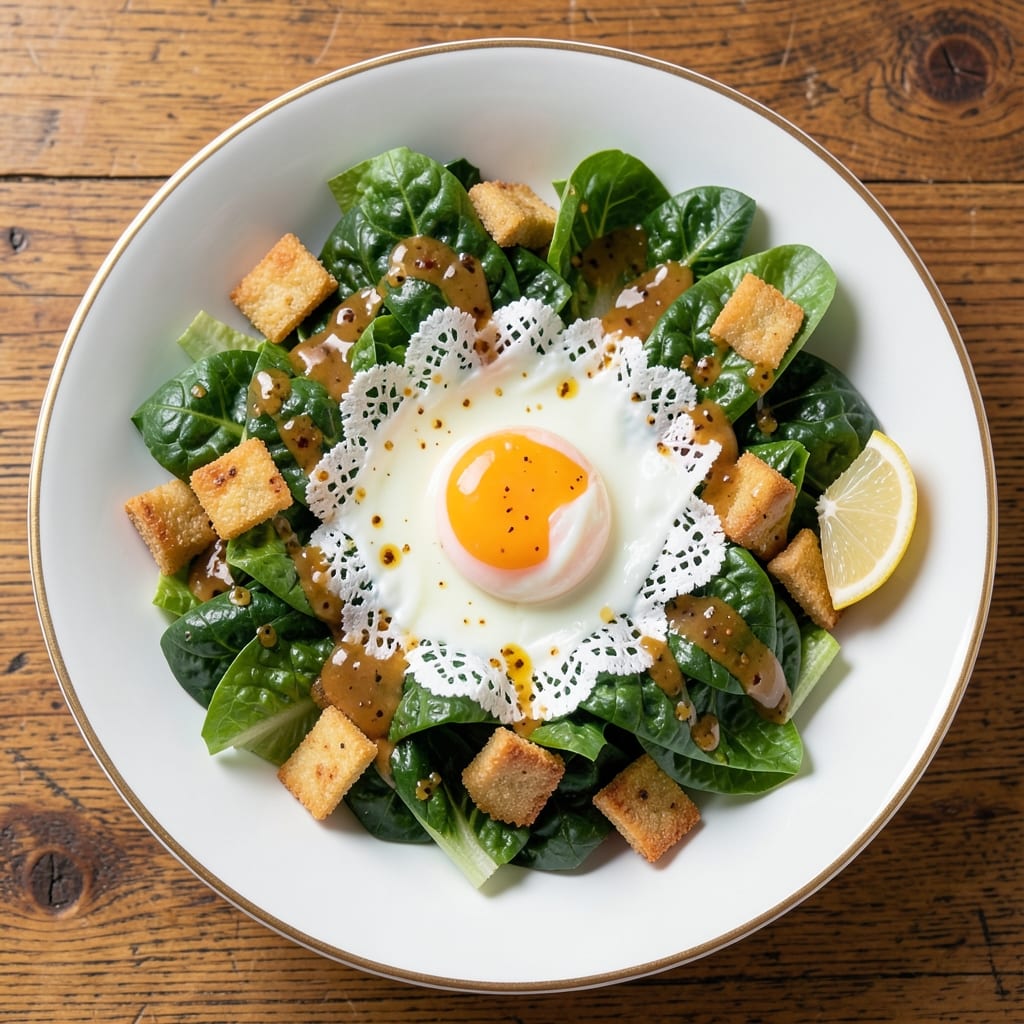 Caesar Salad With Raw Egg Recipe: Crispy Wonton Cups and Creamy Yolk Magic