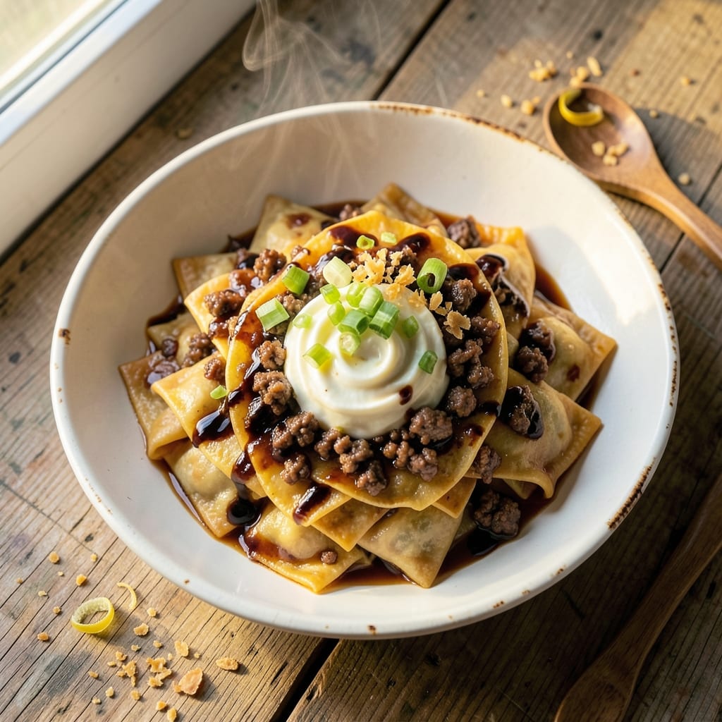 Beef Egg Foo Yung Recipe: Wonton-Crusted Bites With Perfectly Set Yolk Centers