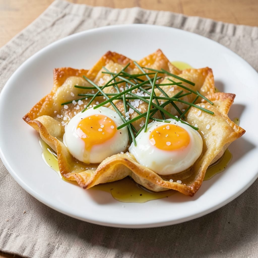 Baked Egg Challenge Recipe No Sugar: Crispy Wonton Cups With Silky Egg Hearts