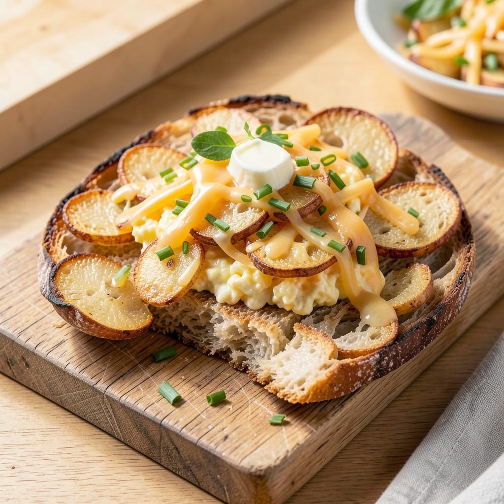 Bread Egg Potato Recipe: Crispy Top, Creamy Scrambled Centers