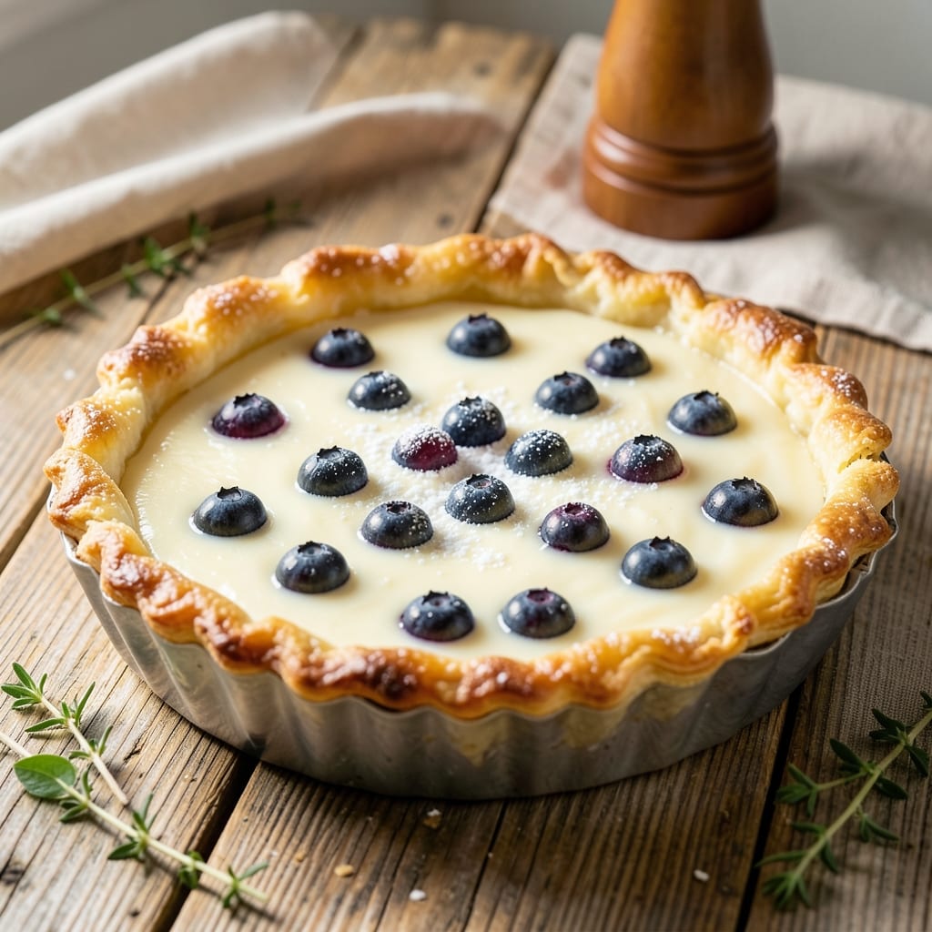 Blueberry Egg Tarts Recipe: Buttery Crust with Bursting Juicy Berries