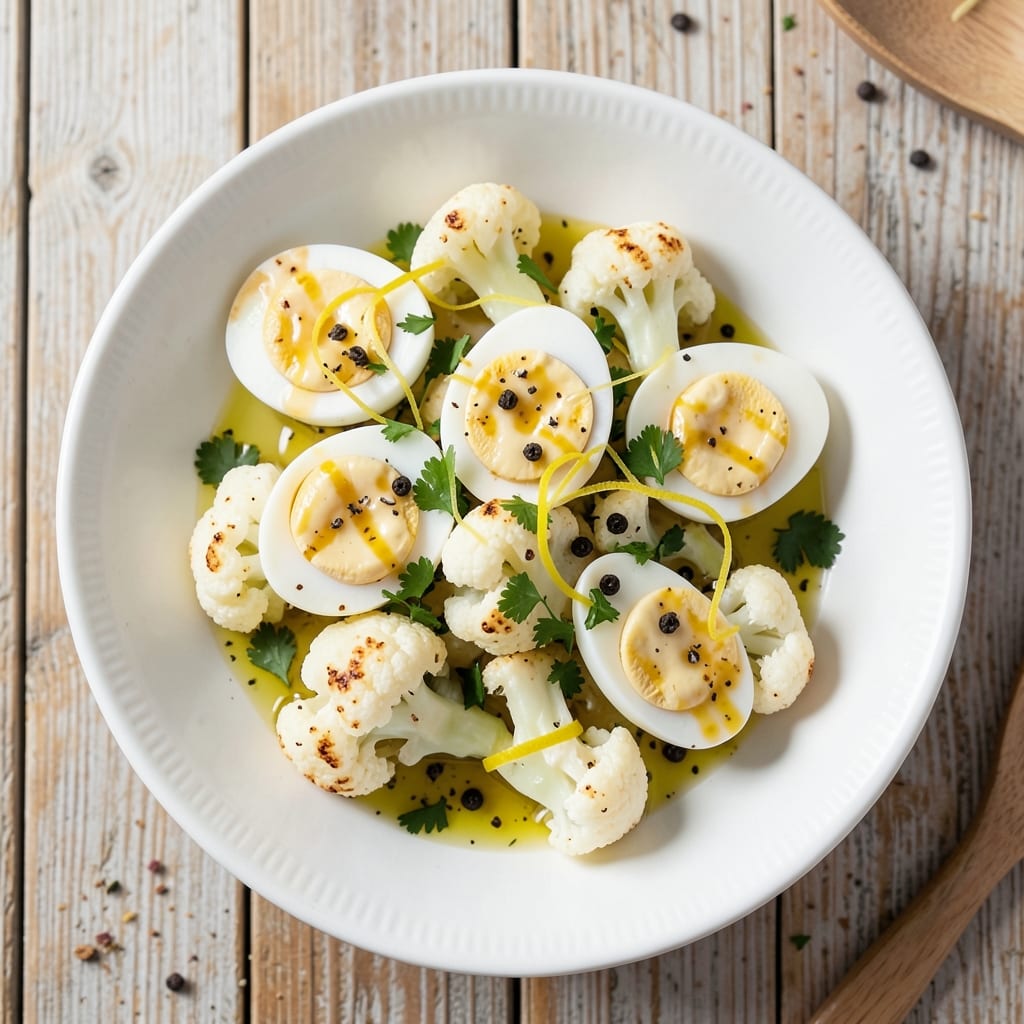 Deviled Egg and Cauliflower Salad Recipe: Crunchy Floret Bites with Creamy Yolk Magic