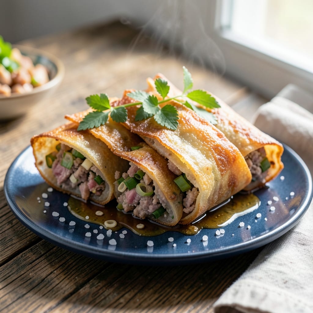 Crispy Fried Egg Rolls Recipe: Double-Crisp Wonton Shells With Silky Scrambled Centers