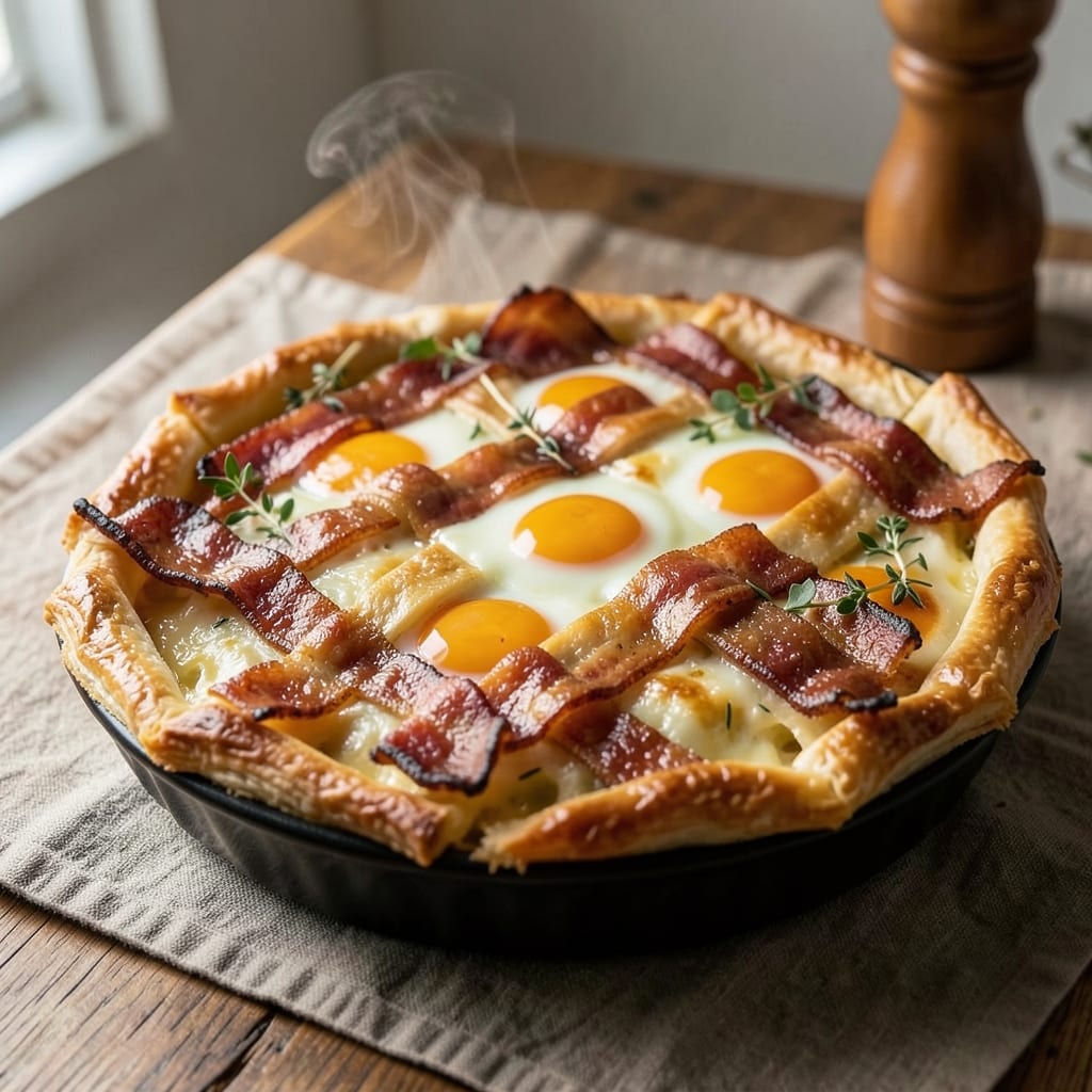 Bacon & Egg Pie Recipe NZ: Kiwi-Style Crispy Crust, Runny Yolk Magic