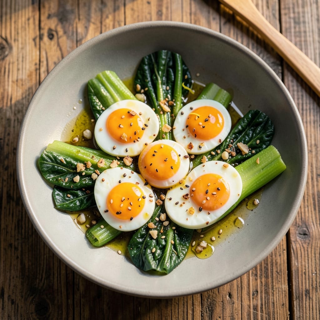 Egg And Bok Choy Recipe: Wok-Fried Greens With Silky Egg Ribbons