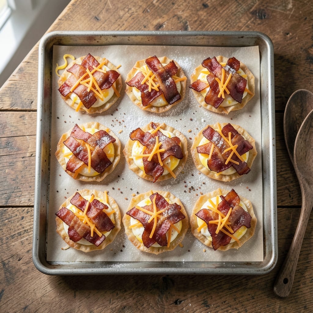 Bacon Egg and Cheese Egg Bites Recipe: Crispy Wonton Cups With Smoky Bacon Bite