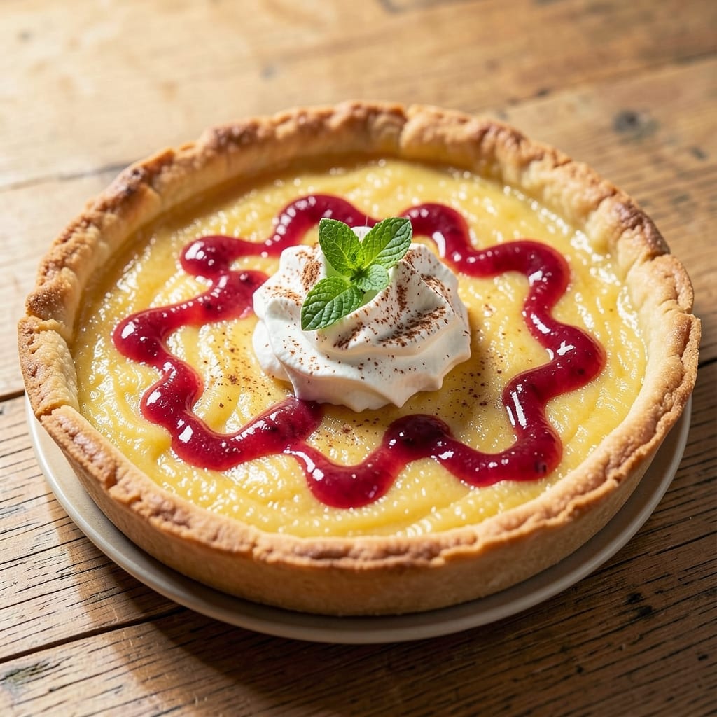 Baked Egg Custard Pie Recipe: Silky Vanilla-Infused Layers With Crispy Top