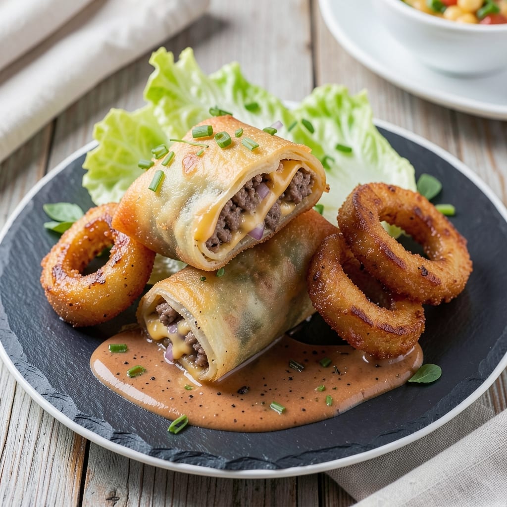 Cheeseburger Egg Rolls Cheesecake Factory Recipe: Crispy Wonton Cups with Juicy Beef and Cheese