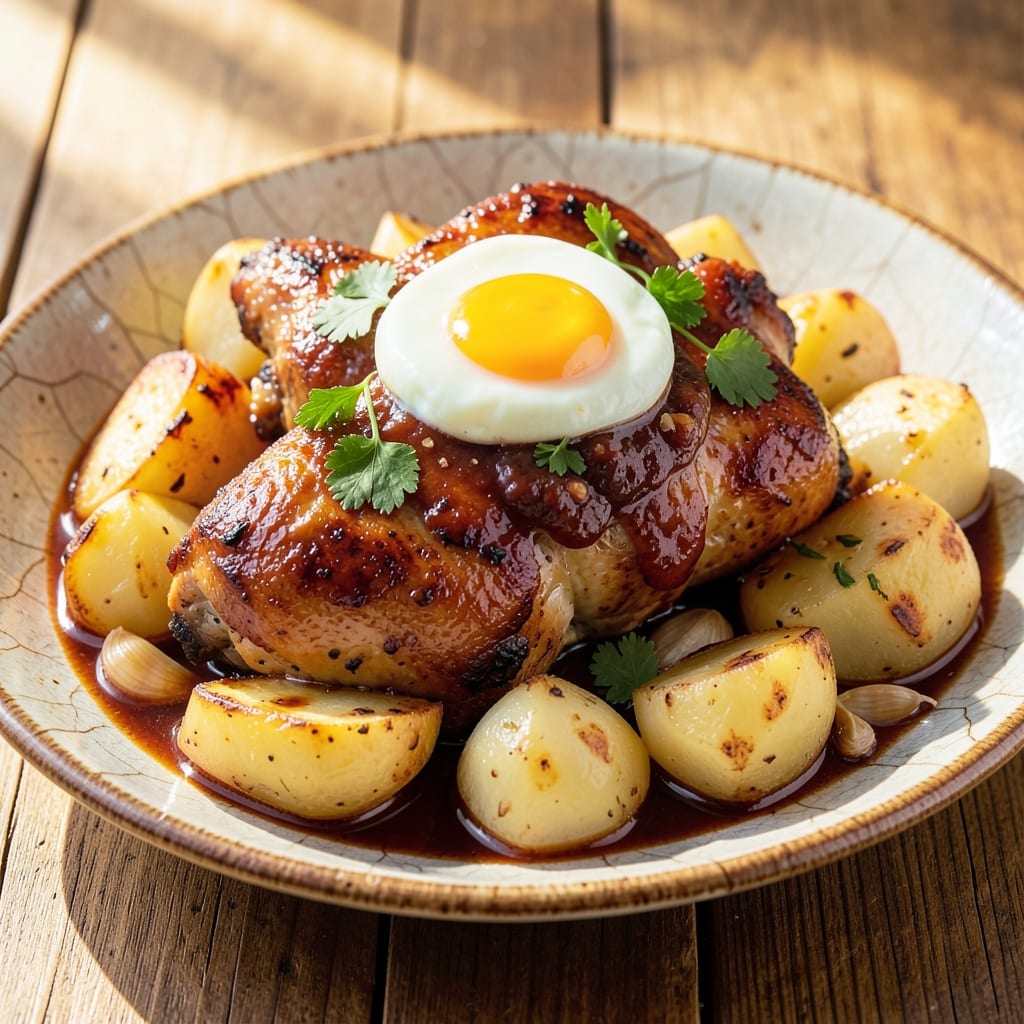 Chicken Adobo With Egg and Potato Recipe: Savory Stew With Silky Eggs and Potatoes Braised Together