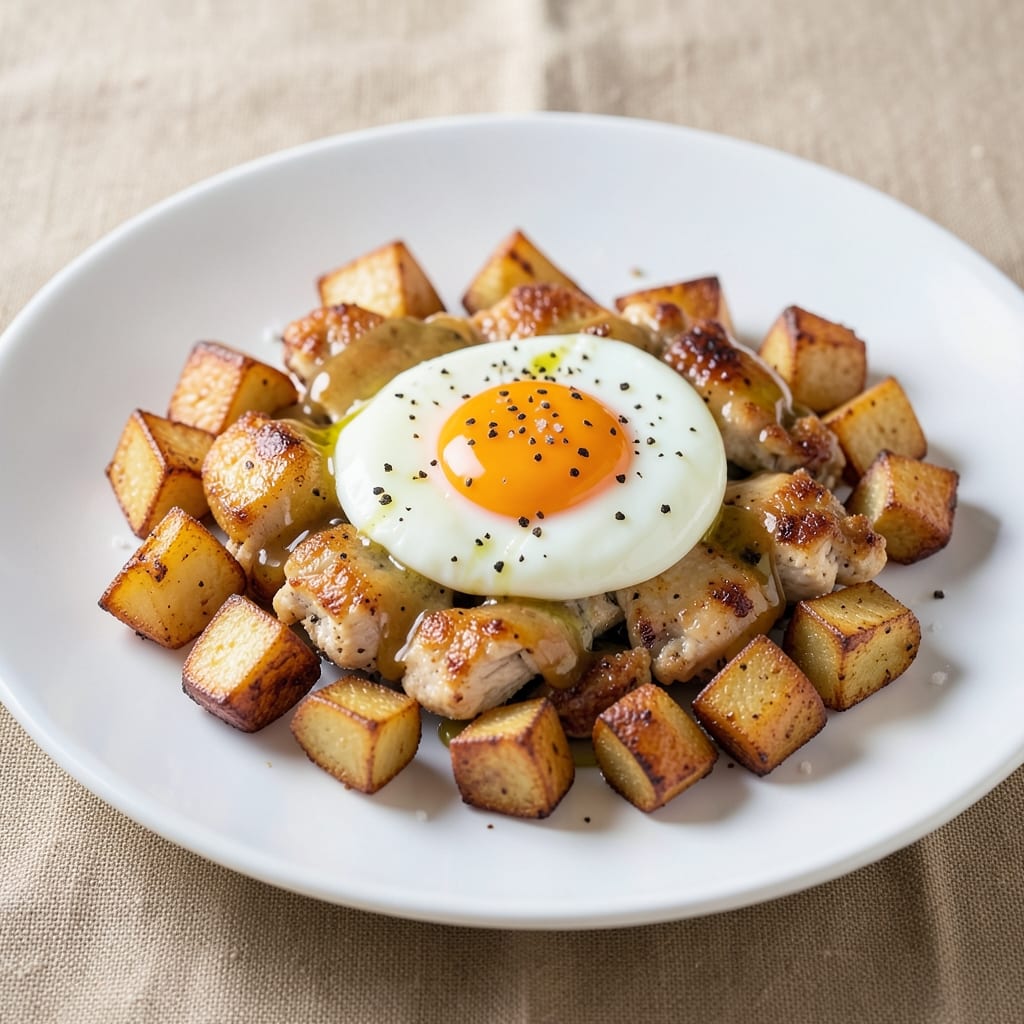 Chicken, Egg, and Potato Recipe: One-Pan Hash with Crispy Spuds and Fluffy Centers