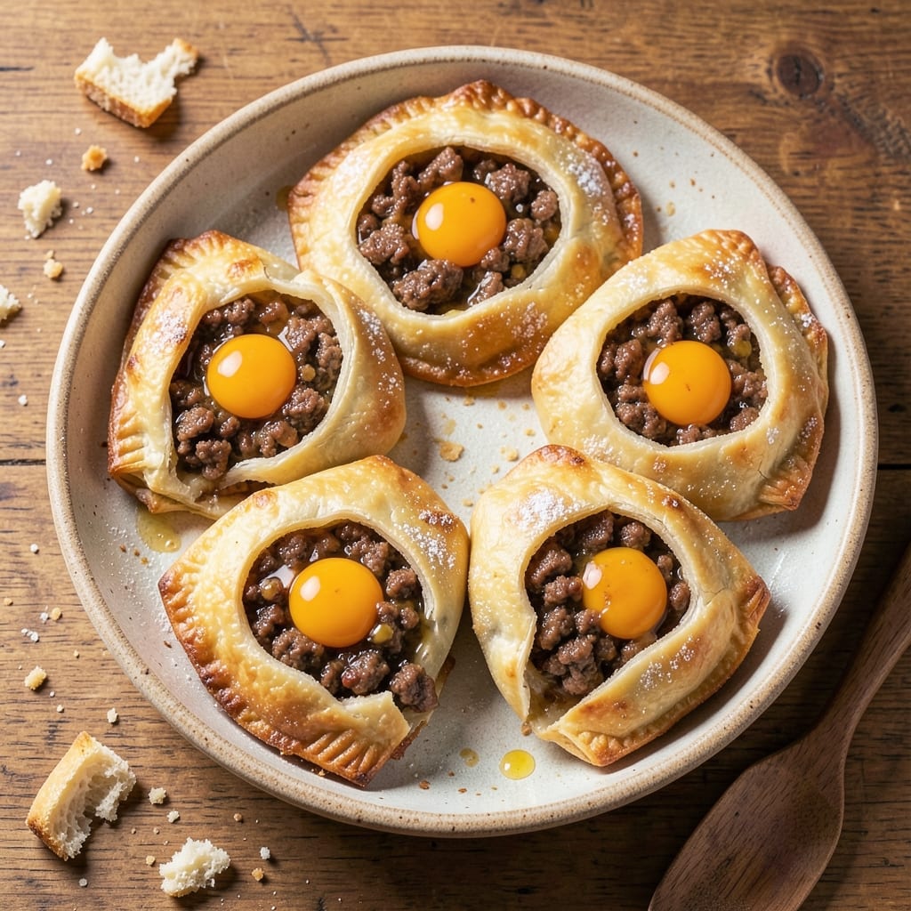 Beef and Egg Empanadas Recipe: Flaky Crusts with Savory Yolk Surprise