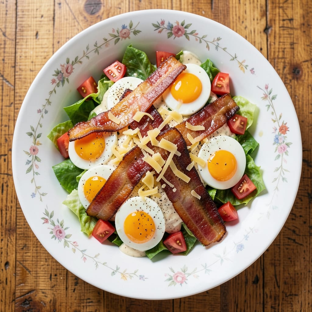 Cheddar Bacon Egg Salad Recipe: Crispy Bacon Bites and Creamy Yolk Fusion
