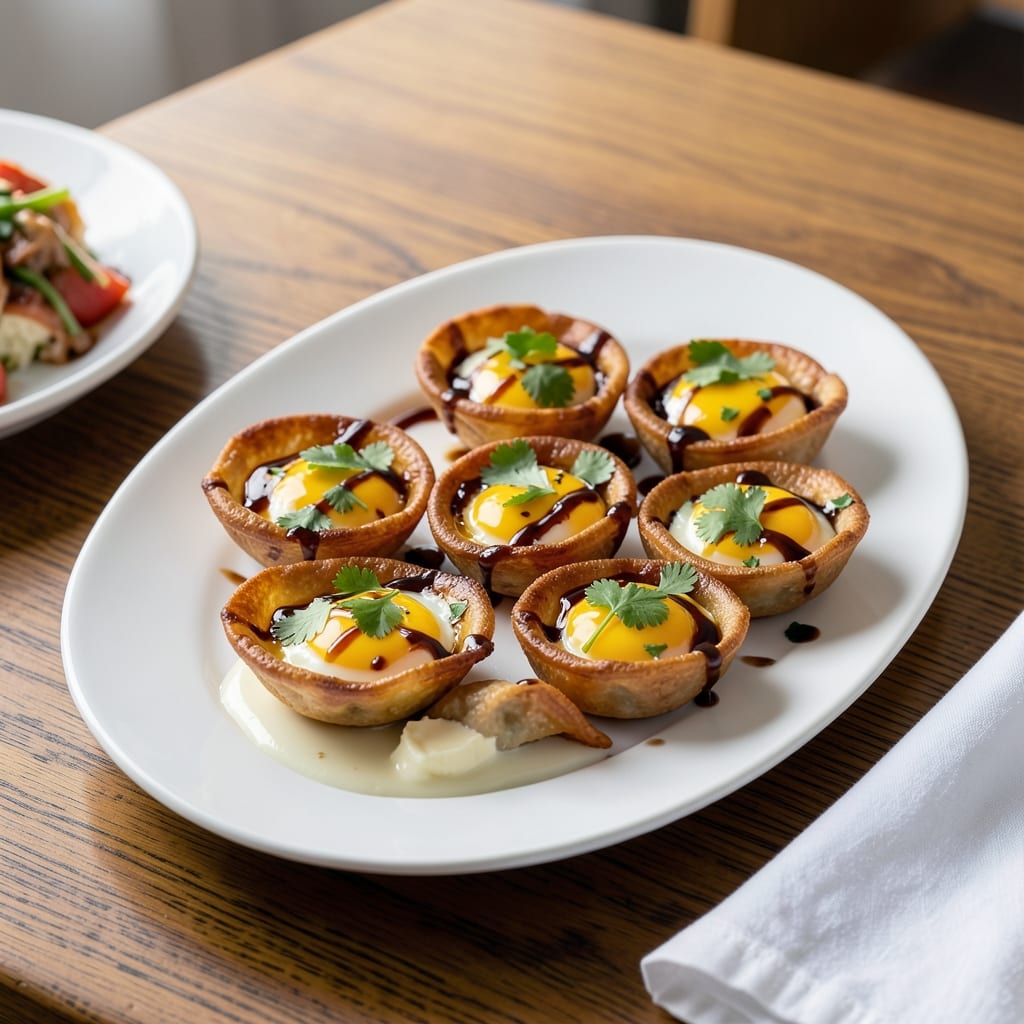 Chef Andres' Microwave Egg Recipe: Crispy Wonton Cups With Runny Yolk Rivers