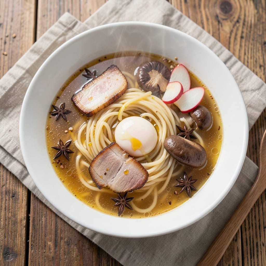 Chinese Egg Noodle Soup Recipe: Fragrant Broth With Silky Noodles and Soft-Boiled Eggs