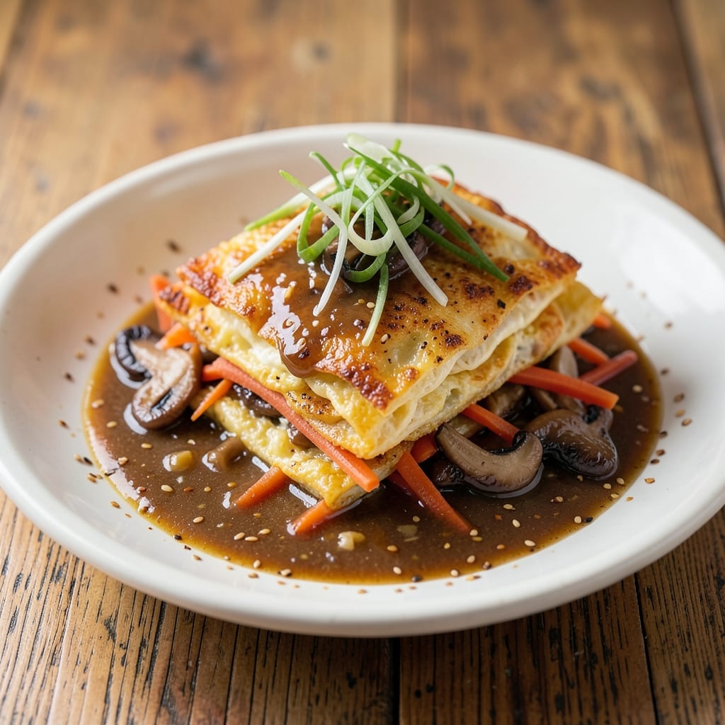 Chinese Egg Foo Young With Brown Gravy Recipe: Wonton-Crusted Bites and Rich Soy-Ginger Sauce
