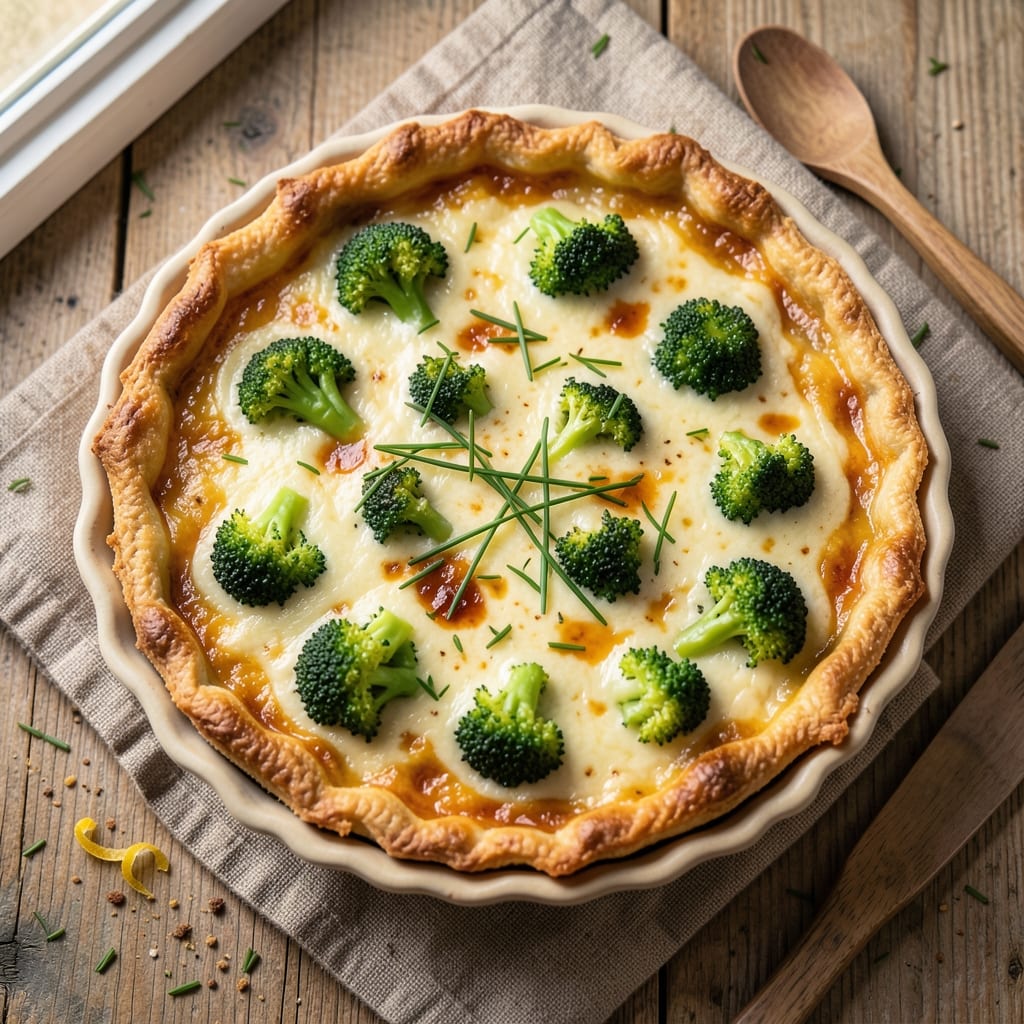 Broccoli Egg Quiche Recipe: Crispy Herb Crust with Silky Egg Ribbons